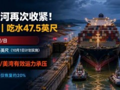 巴拿马运河正在被淡水卡住 通行限制加剧航运压力[推荐]